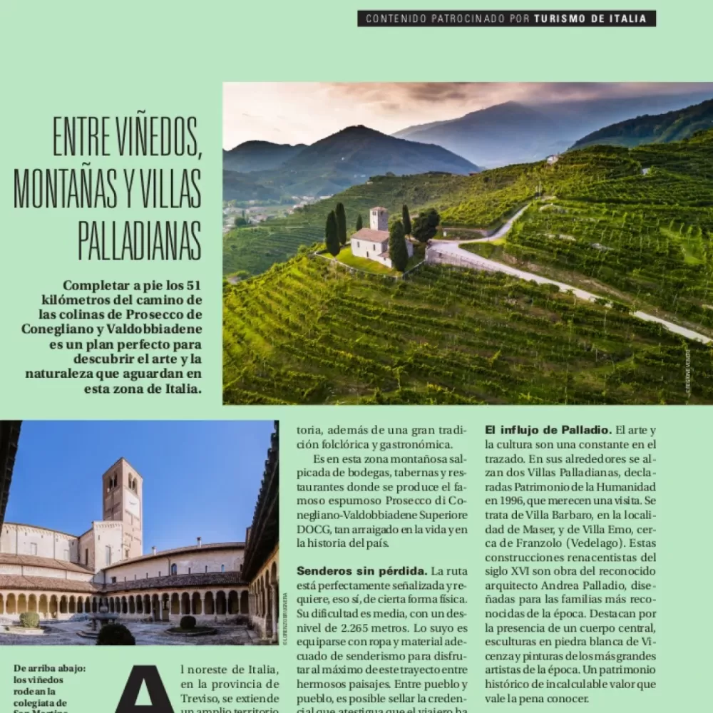 Between vineyards, mountains and Palladian villas - El Viajero (El País) - Madrid